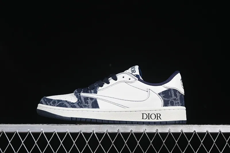 All categories Air Jordan Jordan series basketball shoes Air Jordan 1 Low High-end customized low-top sneakers M version Travis Scott x Fragment Design x Jordan Air Jordan 1 Low OG SP AJ1 Joe 1 Dior denim blue low-top cultural casual sneakers CH6336-017
